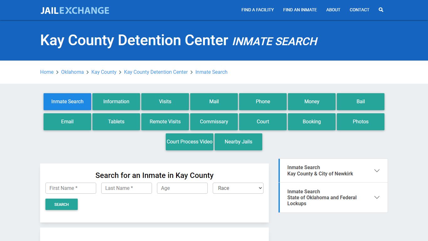 Kay County Detention Center Inmate Search - Jail Exchange